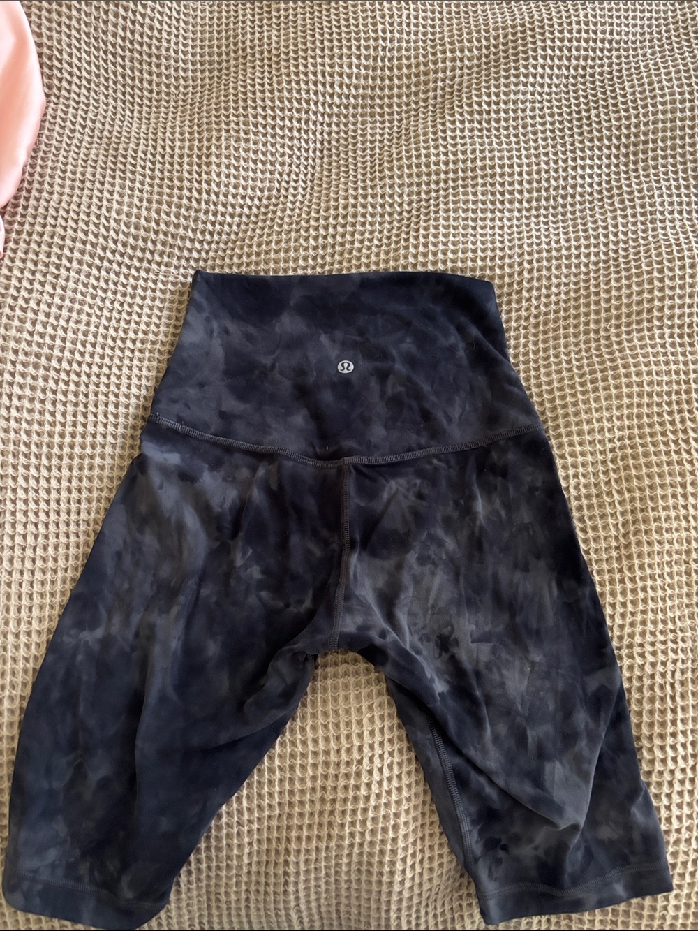 lululemon athletica Girls' Black Tie-Dye High-Rise thigh shorts